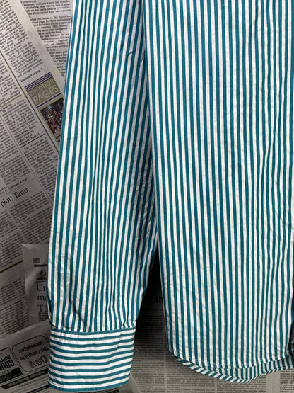 T*mmy Hilfiger® Small | Chest 21 | Teal Striped | Shirt | Cotton | 1789