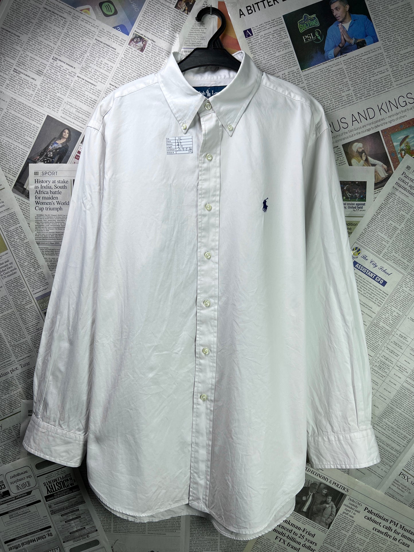 Ralph Lauren® XL | Chest 25 | White | Shirt | Cotton | 1790