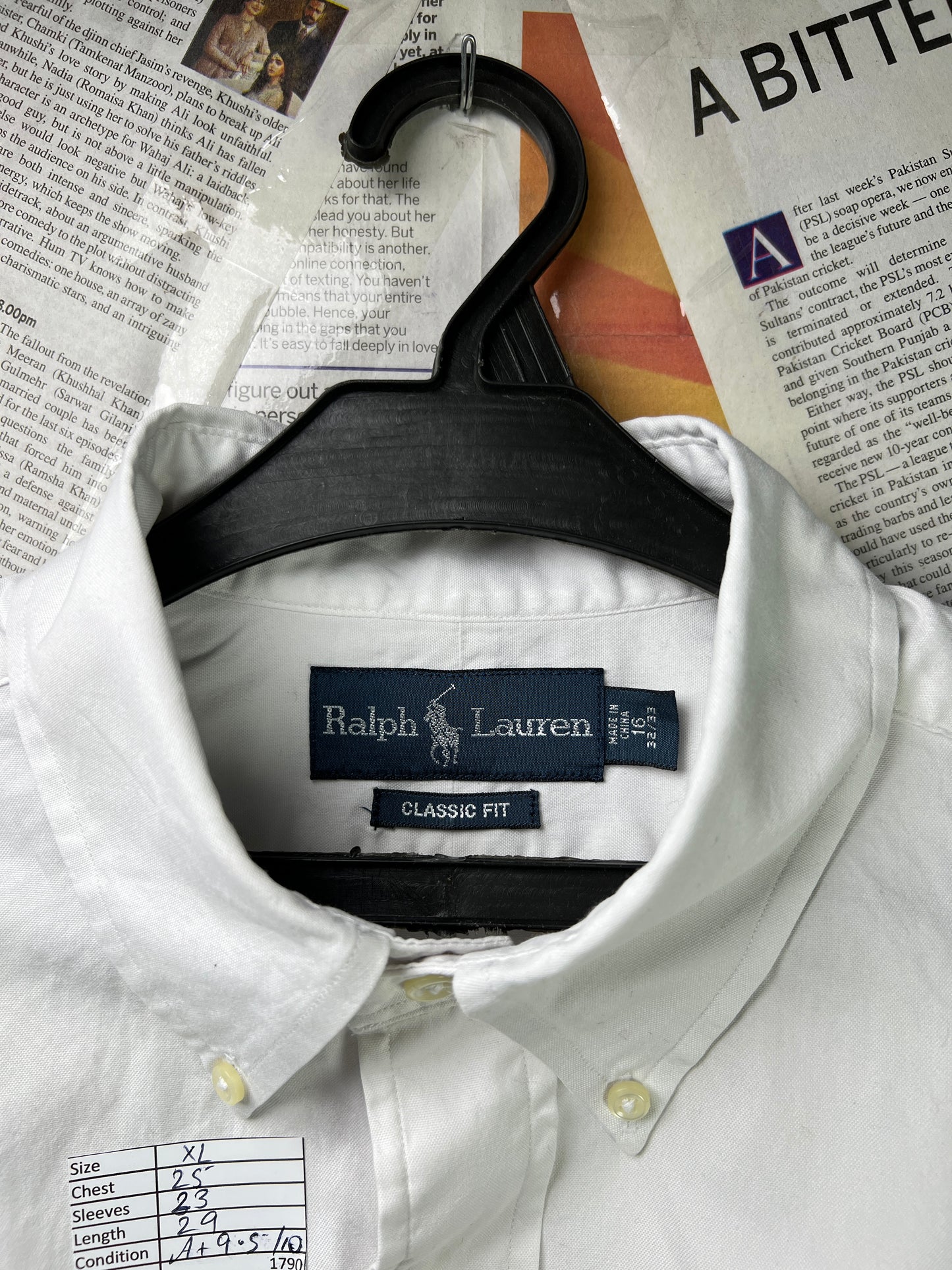 Ralph Lauren® XL | Chest 25 | White | Shirt | Cotton | 1790