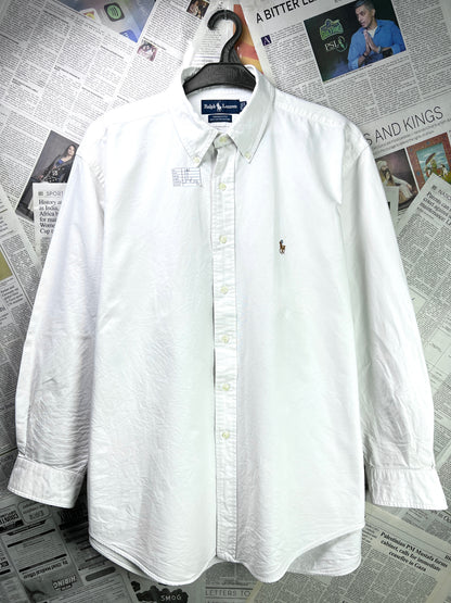 Ralph Lauren® XXL | Chest 28 | White Oxford | Shirt | Cotton | 2109
