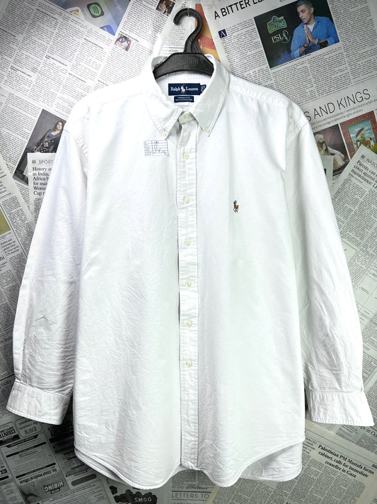 Ralph Lauren® XXL | Chest 28 | White Oxford | Shirt | Cotton | 2109