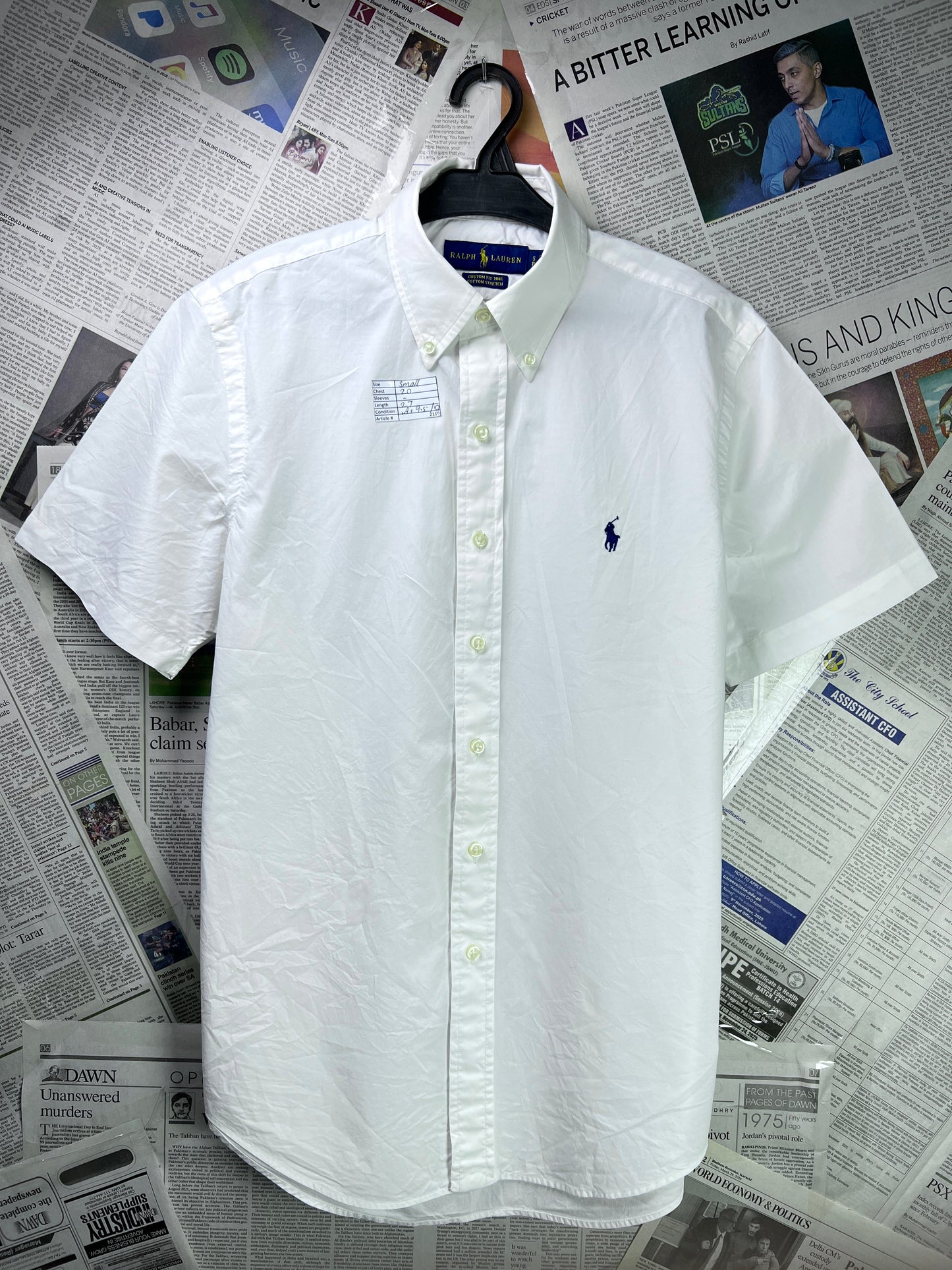 Ralph Lauren® Small | Chest 20" | White | Shirt | Cotton | 2119