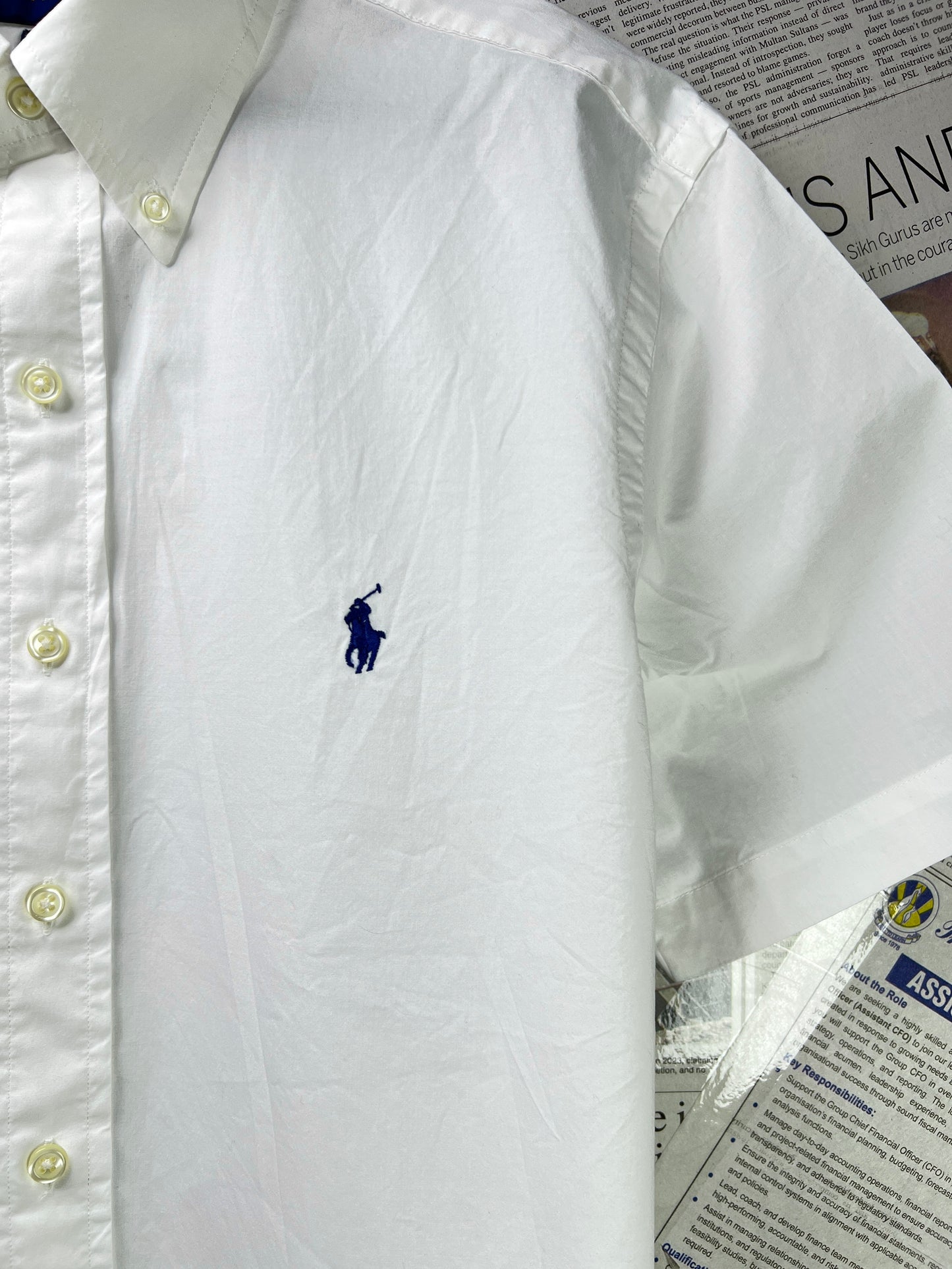 Ralph Lauren® Small | Chest 20" | White | Shirt | Cotton | 2119