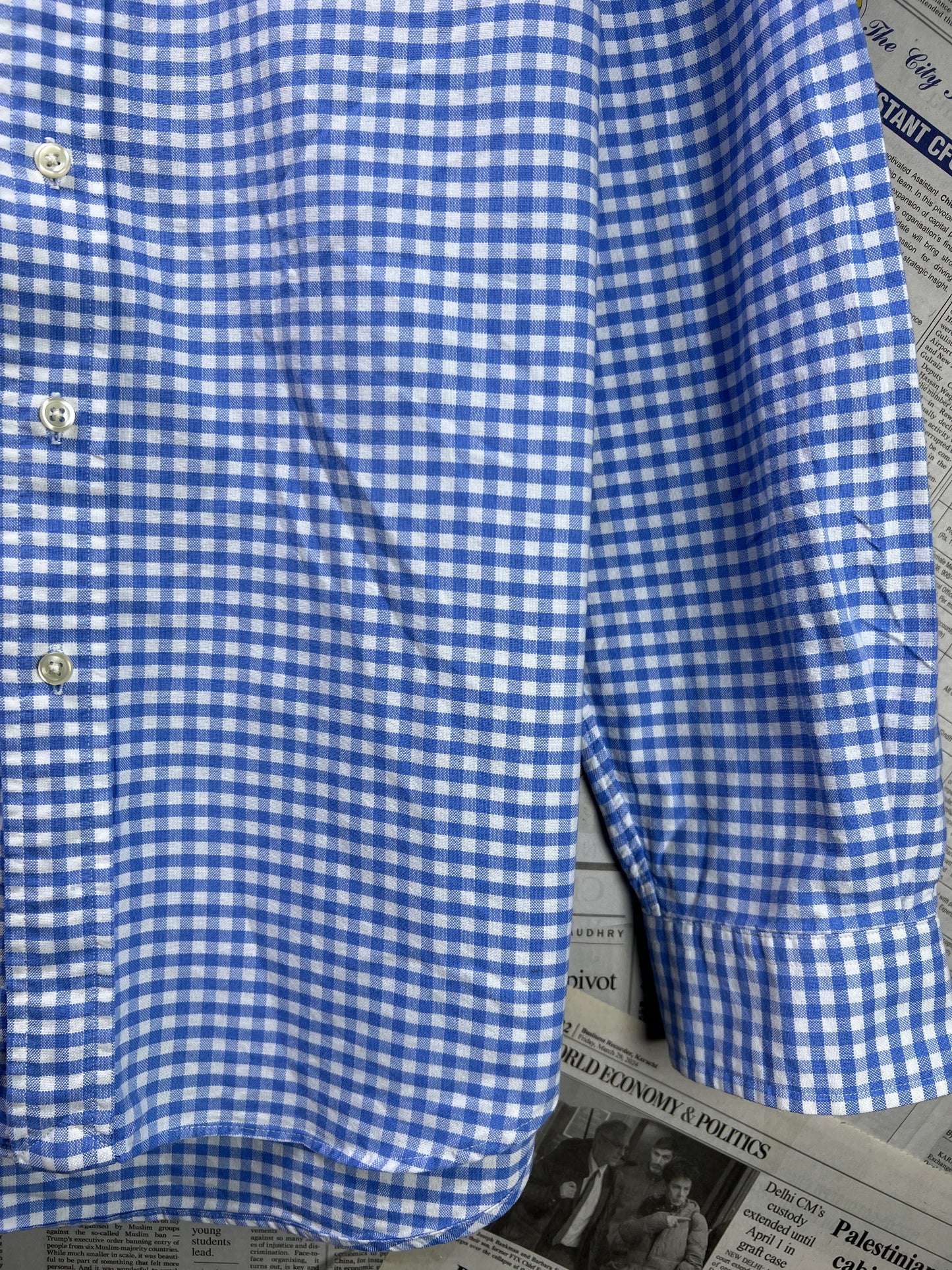 Ralph Lauren® Medium | Chest 21.5 | Blue Check Oxford | Cotton | 2116