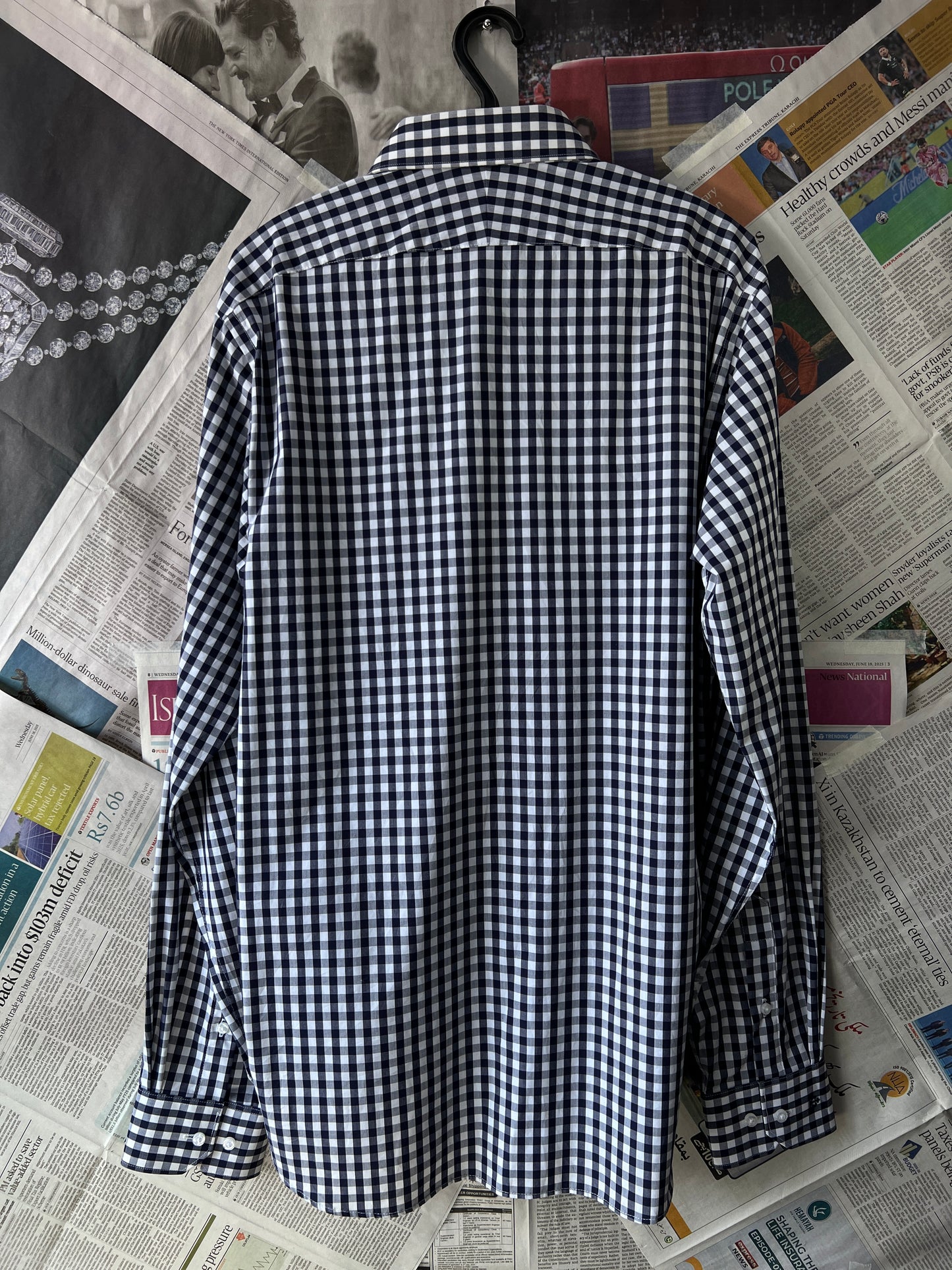 JEFF BANKS LONDON® Black & White Check – (Chest: 23)