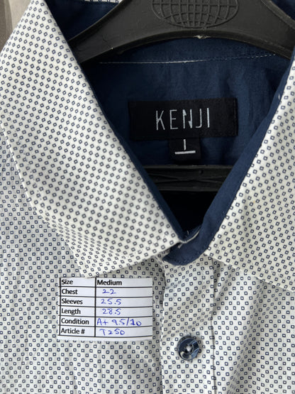 KENJI® White White with Blue Geometry – (Chest: 22)