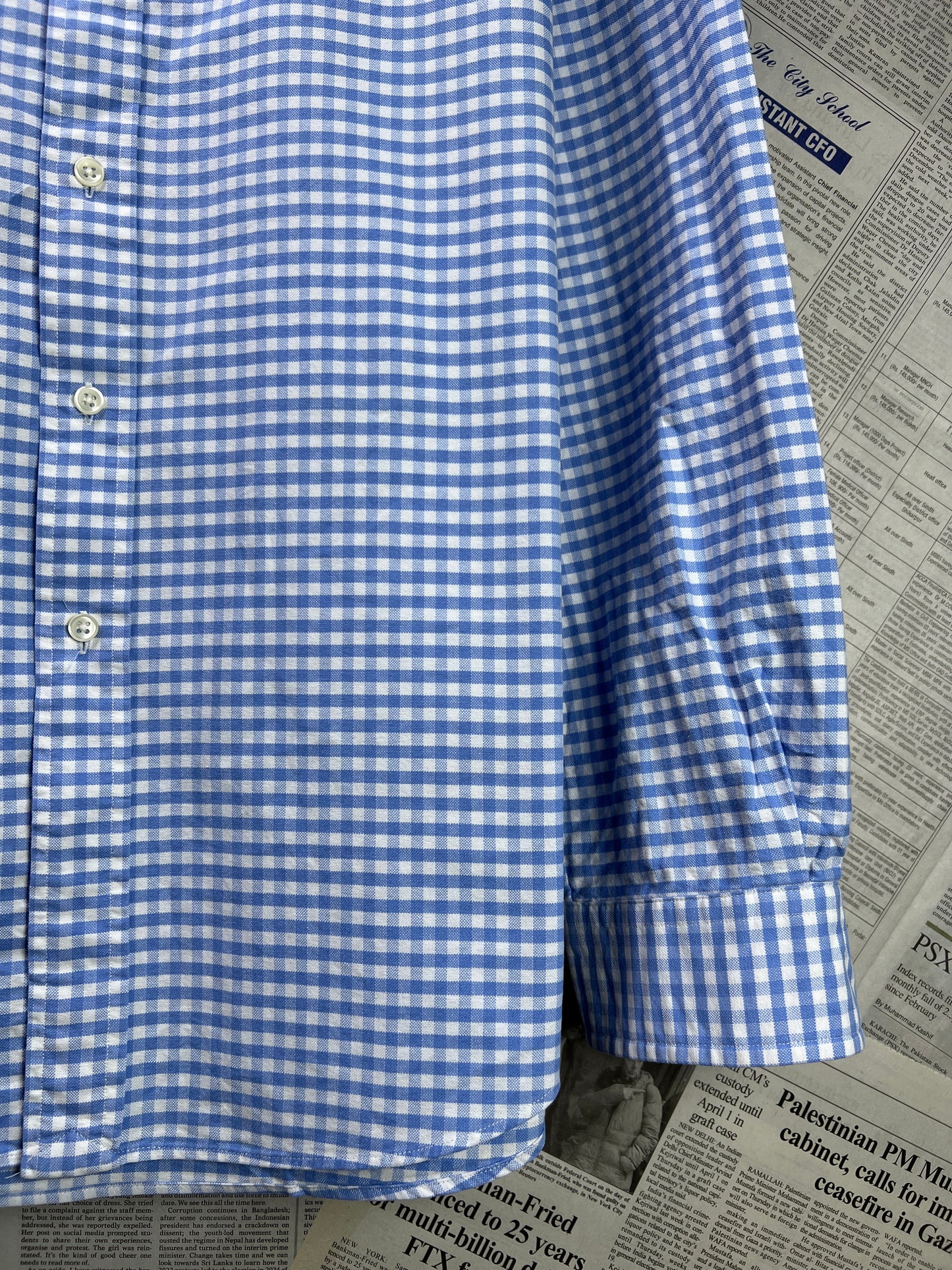 Ralph Lauren® XL | Chest 25 | Blue Check Oxford | Shirt | Cotton | 2095