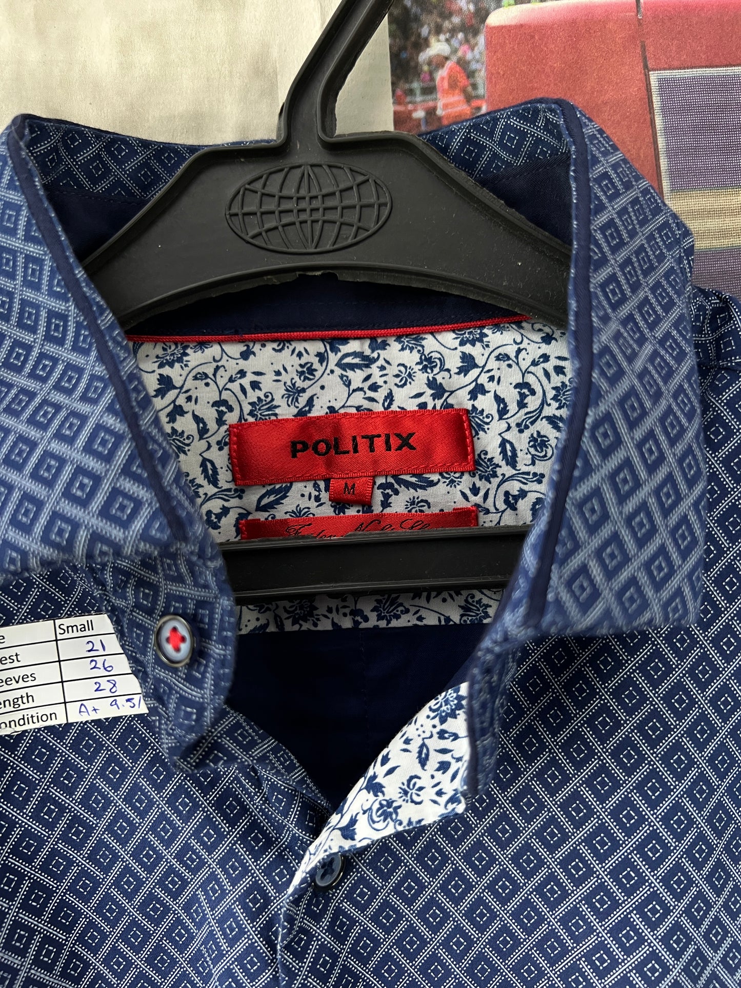 POLITIX® Navy Blue with White Geometry – (Chest: 21)