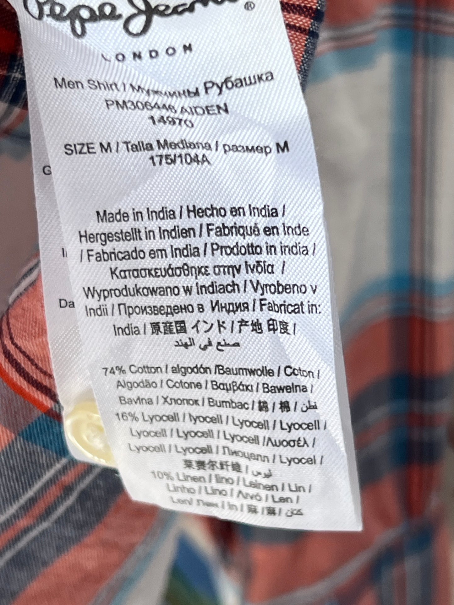 PEPE JEANS LONDON® Plaid Check – (Chest: 22)