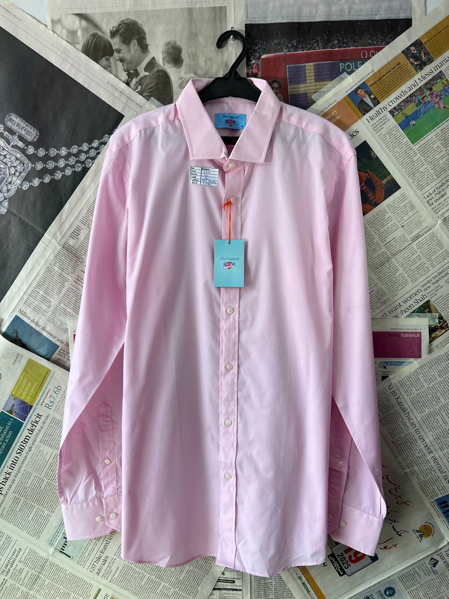 NEW ENGLAND® Peach Shirt – (Chest: 22.5)