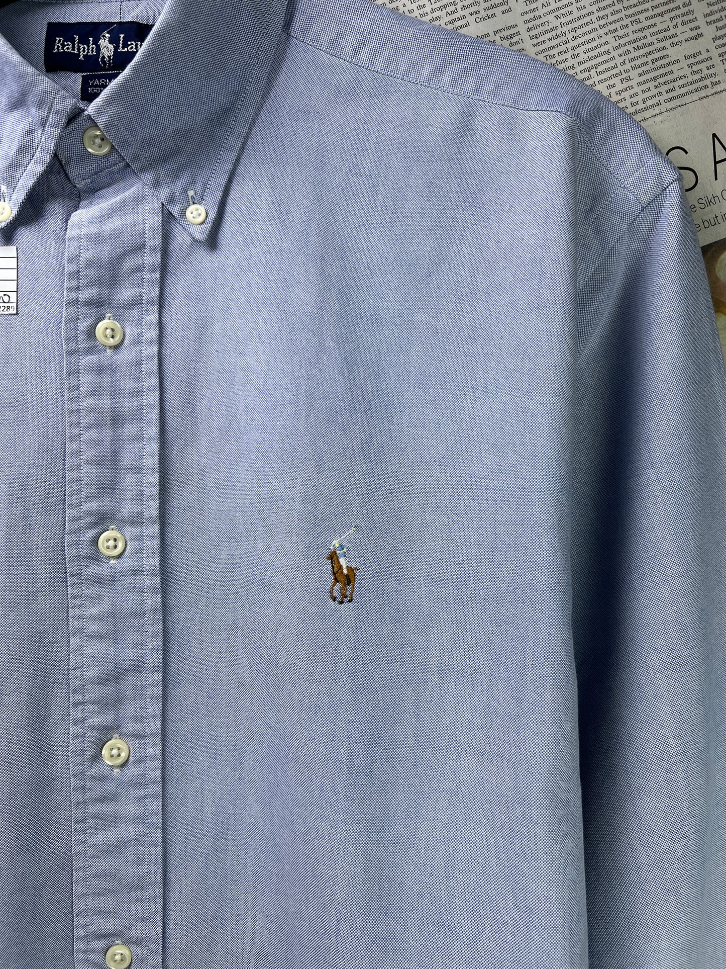 Ralph Lauren® XL | Chest 25.5 | Blue Oxford | Shirt | Cotton | 2289