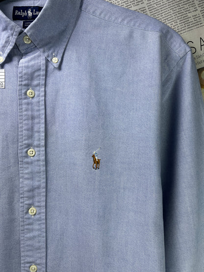 Ralph Lauren® XL | Chest 25.5 | Blue Oxford | Shirt | Cotton | 2289