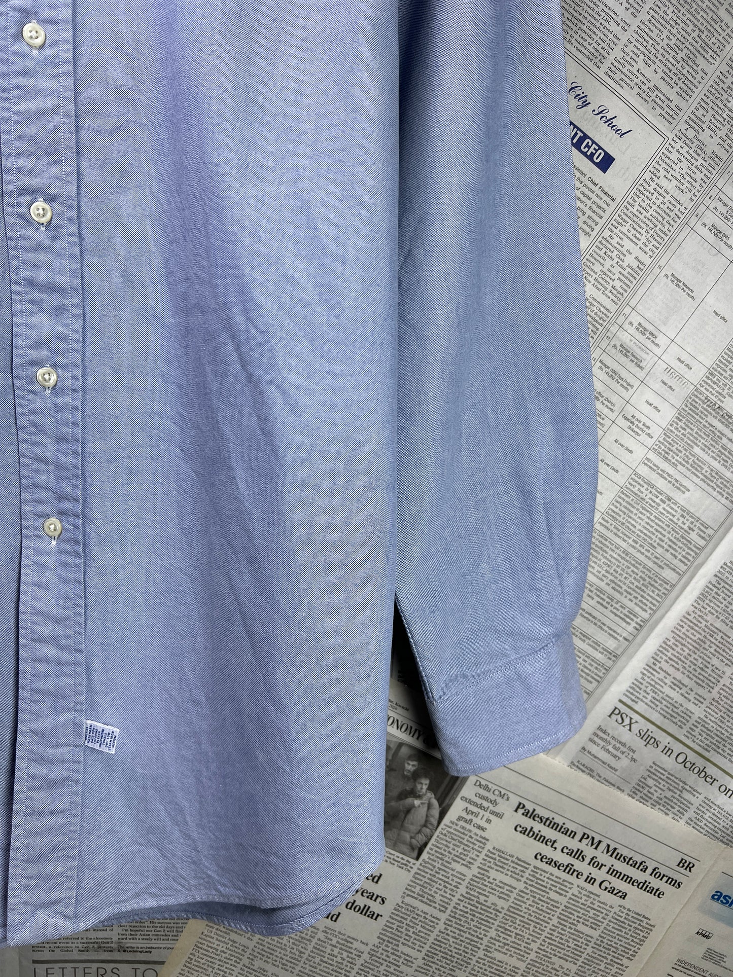 Ralph Lauren® XL | Chest 25.5 | Blue Oxford | Shirt | Cotton | 2289