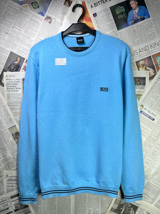 BOSS® Small | Chest 21 | Cyan | Sweat Shirt Sweater | Cotton-Poly | 1854