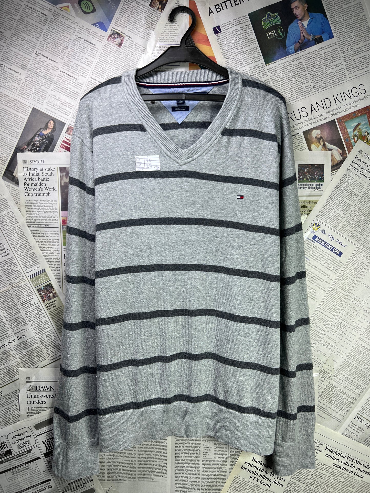 T*mmy Hilfiger® XL | Chest 25 | Grey | Sweater | Pima Cotton | 1855