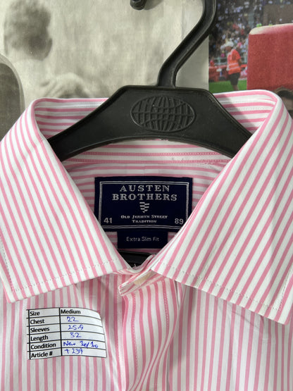 AUSTIN BROTHERS® Pink with White Stripes– (Chest: 22)