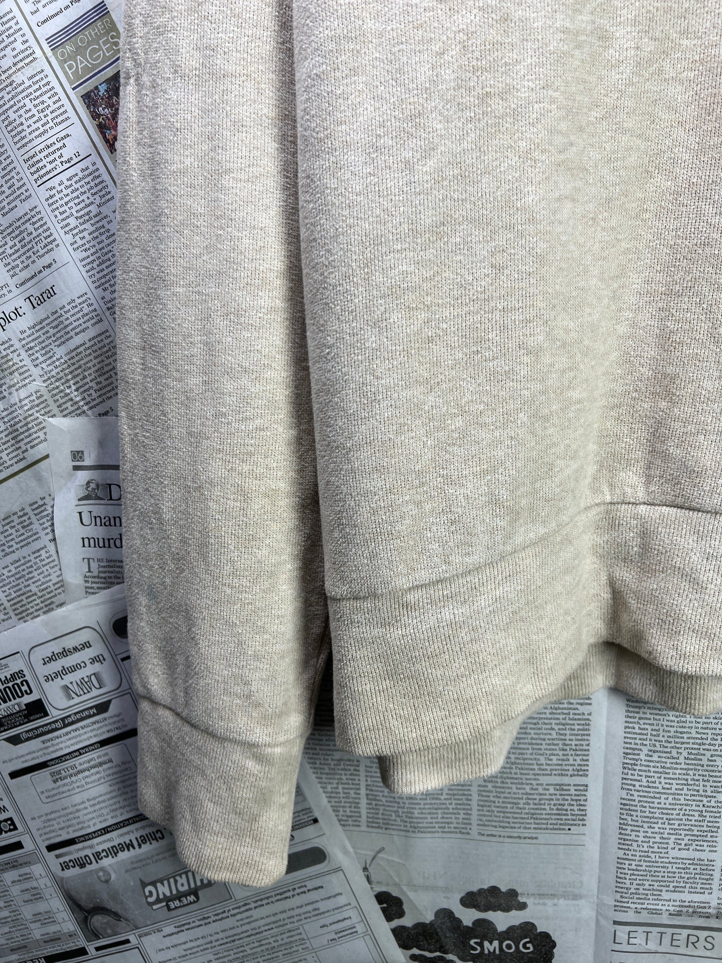 Ralph Lauren® Large | Chest 24 | Beige | Shawl-Collar Sweater | Cotton | 2107