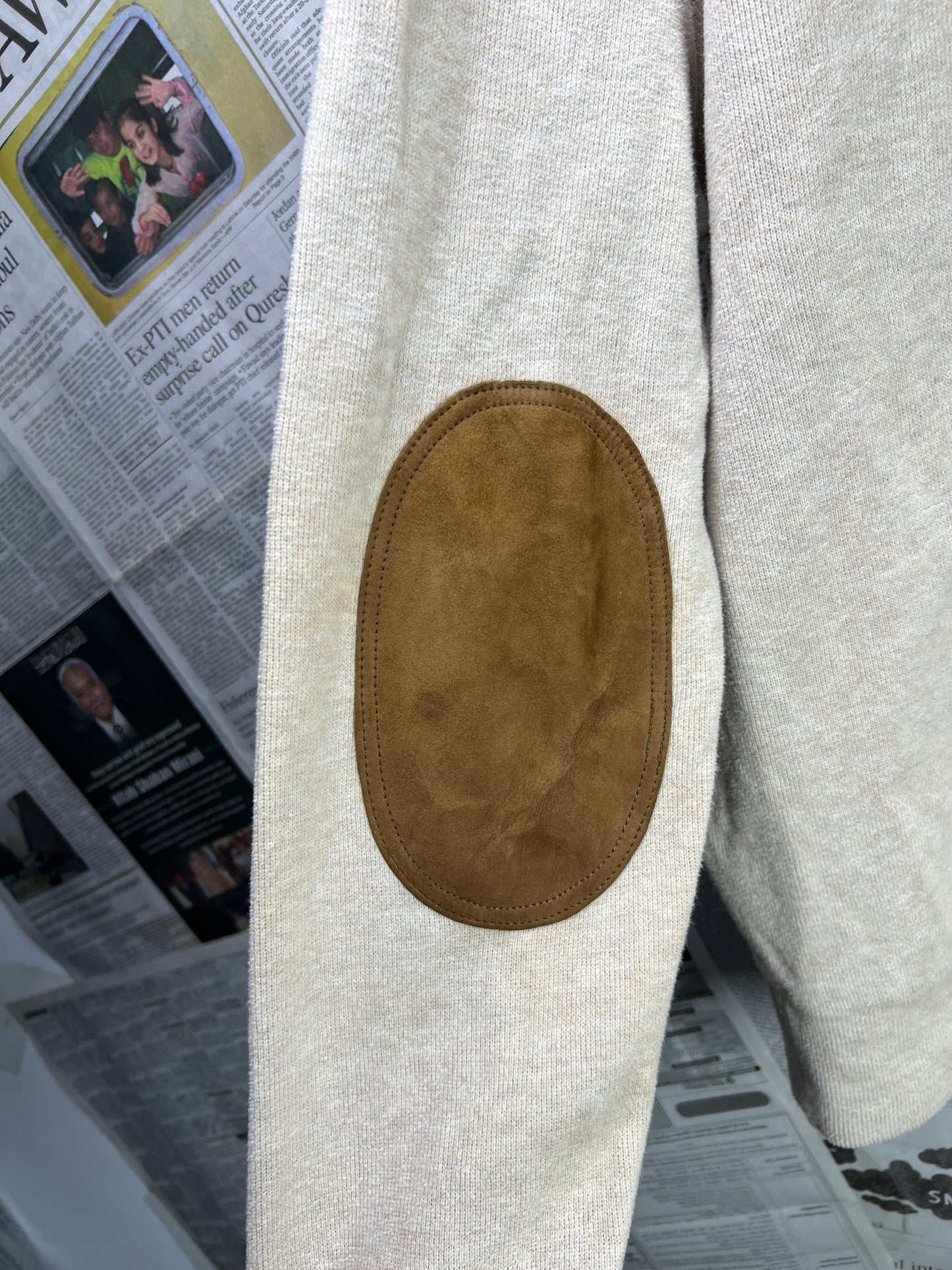 Ralph Lauren® Large | Chest 24 | Beige | Shawl-Collar Sweater | Cotton | 2107