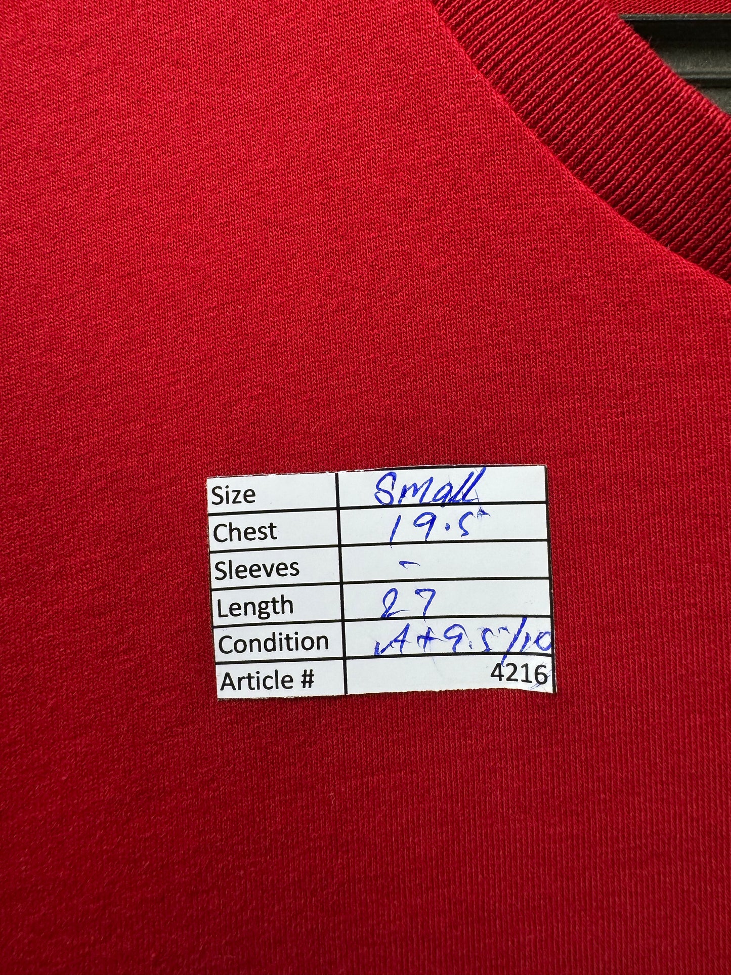 Ralph Lauren® Small | Chest 19.5" | Red | T-Shirt | Cotton | 4216