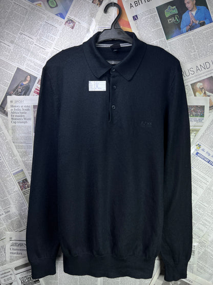 BOSS® Small | Chest 20.5 | Black | Light Pullover Sweater | Virgin Wool | 1866
