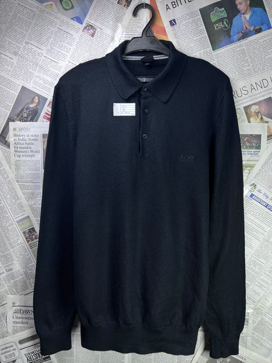 BOSS® Small | Chest 20.5 | Black | Light Pullover Sweater | Virgin Wool | 1866
