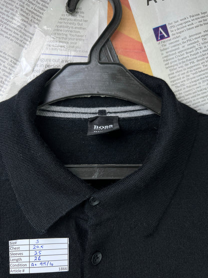 BOSS® Small | Chest 20.5 | Black | Light Pullover Sweater | Virgin Wool | 1866