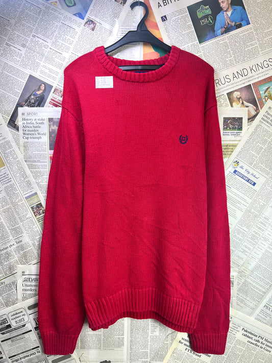 CHAPS by RL® XL | Chest 25 | Red | Sweater | Cotton | 1851