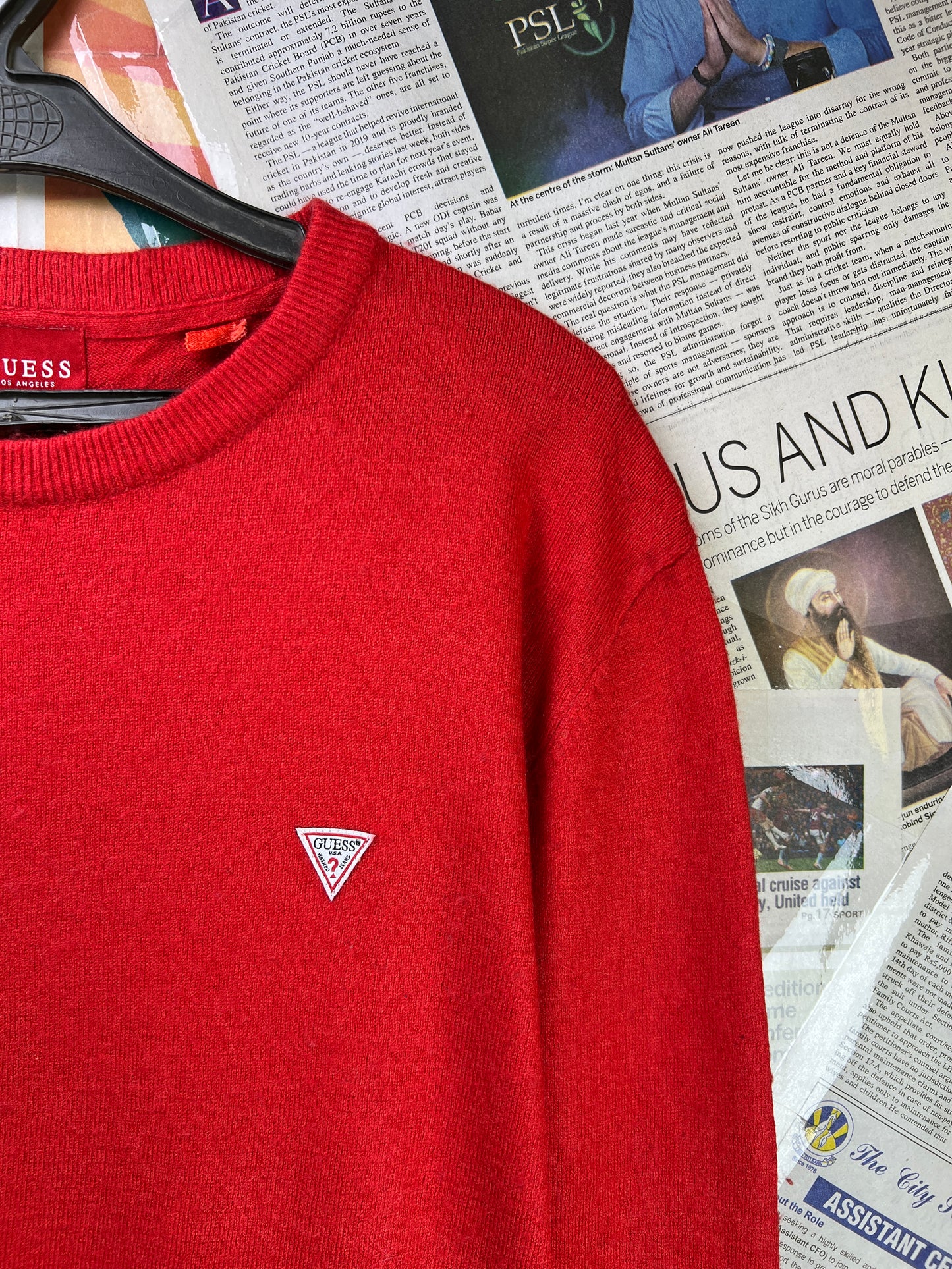 GUESS® Small | Chest 21 | Red | Sweater | Wool Blend | 1860