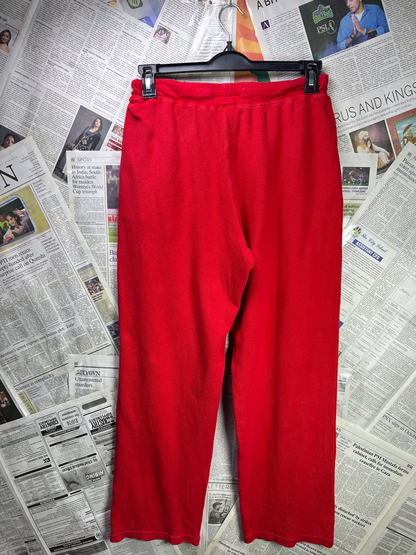 Ralph Lauren® Waist 28" | Red | Knit Trouser | Cotton | 2434