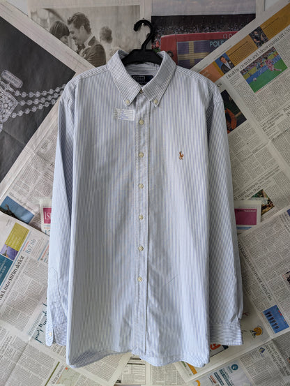 Ralph Lauren® Light Blue & White Stripes Oxford – (Chest: 27)