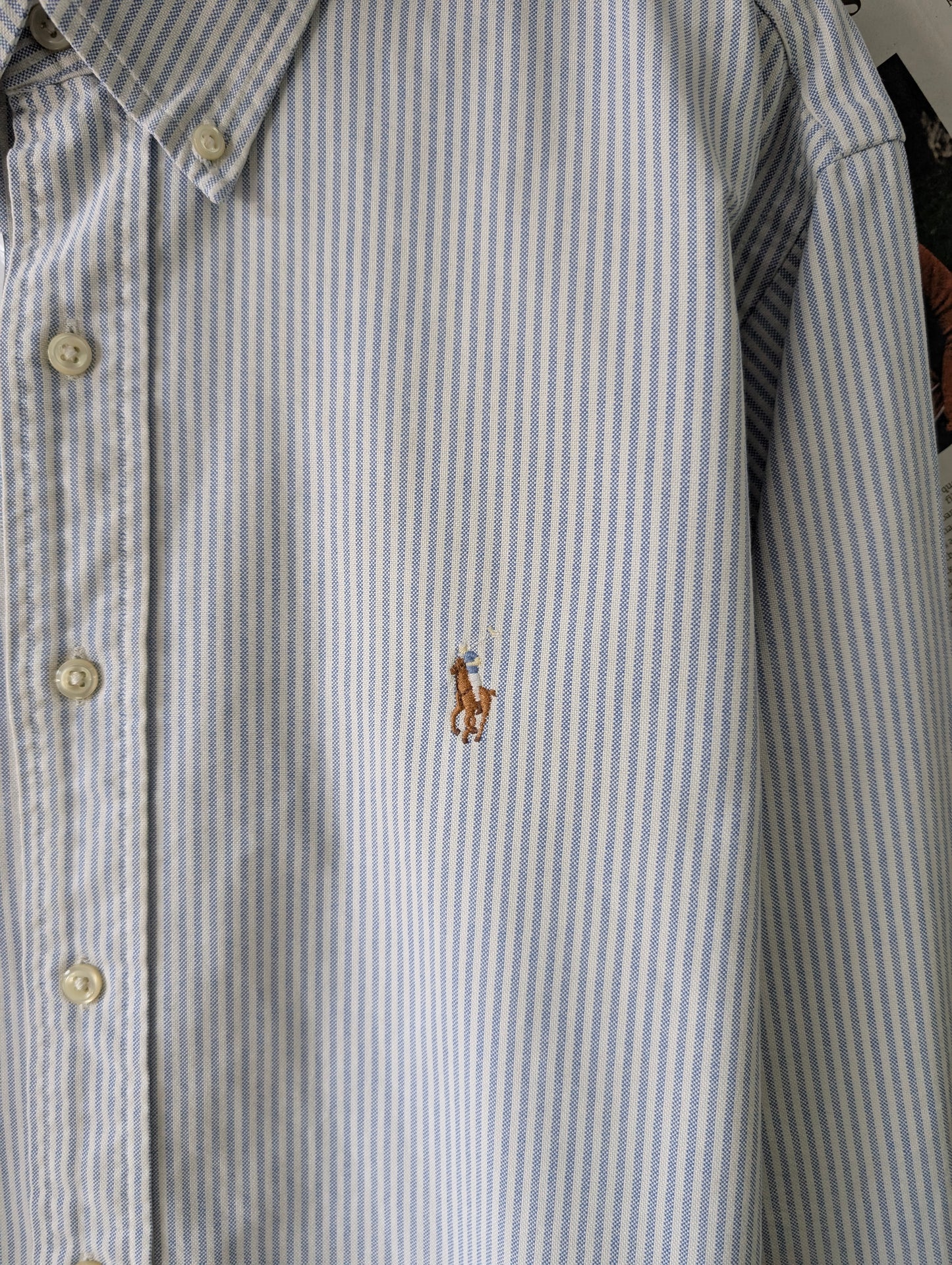 Ralph Lauren® Light Blue & White Stripes Oxford – (Chest: 27)