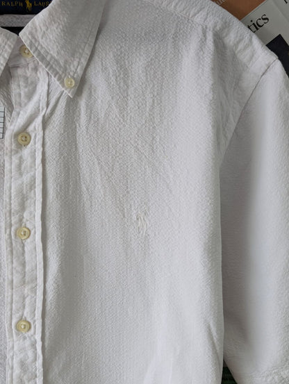 Ralph Lauren® White Seersucker Fabric – (Chest: 24.5) | 780
